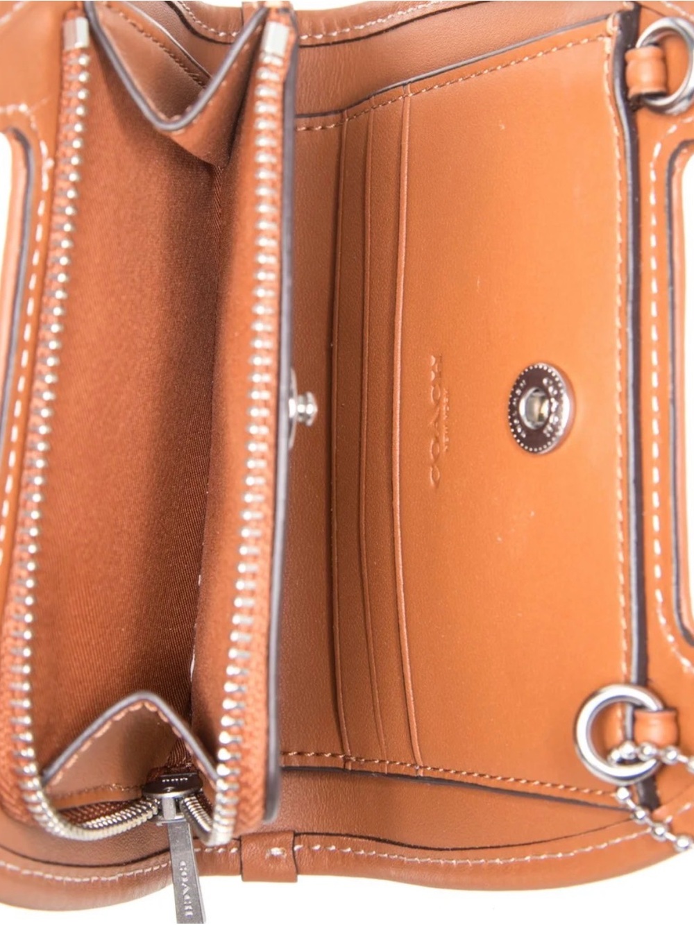 NWOT Limited Coach Top Handle Card Case In Crystal Signature Jacquard CX243 - Picture 5 of 7